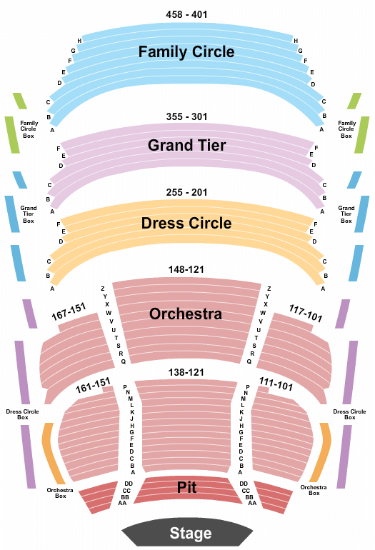 Fox Cities Performing Arts Center Hamilton Seating Chart